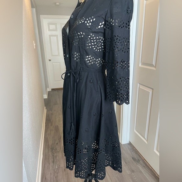 Theory structured eyelet shirt dress cotton size 2 - Picture 9 of 15